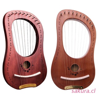 sakura práctica portátil arpa madera maciza 10 cuerdas lier arpa instrumento musical regalos
