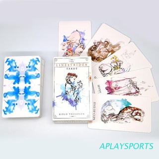 APLAYSPORTS 78 Cartas Deck The Linestrider Tarot Completo Inglés Oráculo Misterioso Adivinación Destino Familia Fiesta Mesa Juego De