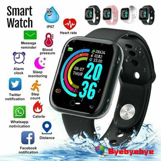 byebye.-*-. smartwatch y68/d20 à prova d’água/bluetooth/usb/monitor cardíaco/pulseira inteligente/reloj inteligente
