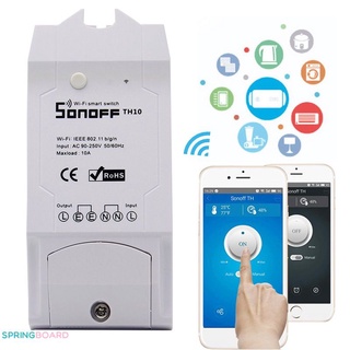 Interruptor De monitoreo De Temperatura y humedad 10a/16a Wifi inteligente Para Sonoff Sb