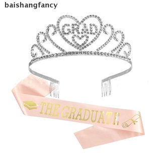 Bsfc Class of 2021 Grad Crown Sash Set with Letter"I Graduated" For Party Photo Props Fancy
