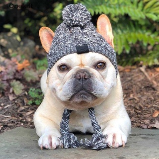 Oneleft 2021 invierno mascota perro sombrero francés bulldog al aire libre perro caliente y a prueba de viento sombrero de mascota MY