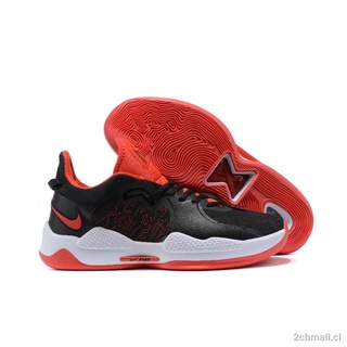 2021new nike paul george 5 negro rojo pg5 zapatos de baloncesto