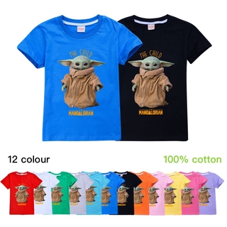 100% algodón 2020 verano precioso bebé Yoda camiseta hombres Star Wars Mandalorian camiseta unisex divertido de dibujos animados el niño Yoda lindo camiseta Hip Hop Top camisetas