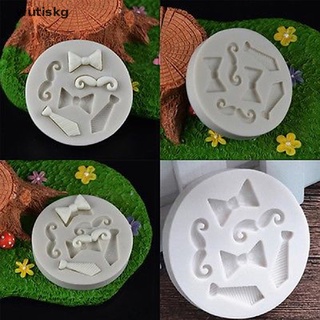 Wutiskg Silicone Beards Mustache Bow Tie Fondant Mould Cake Sugarcraft Chocolate Mold CL