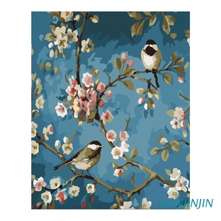 zanjinjin branch bird paint by number kits 16 x 20 pulgadas lienzo diy o il pintura