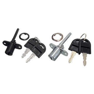 cajón de aleación de zinc, armario, cerradura de leva con llaves, color negro (1)