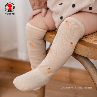 Yvette 1 par de calcetines antideslizantes de malla lindo niño niños bebé rodilla calcetines recién nacidos niña niño fruta niños delgado transpirable algodón/Multicolor