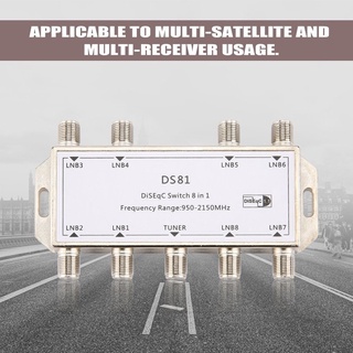 ds81 8 en 1 señal satelital diseqc interruptor lnb receptor multiinterruptor de servicio pesado zinc fundido a presión cromado tratado (1)