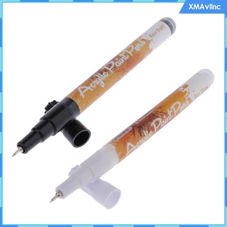 2 marcadores de pintura acrílica de tinta, arte, pintura permanente, piedra, rotulador fino