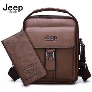 jeep buluo marca hombre hombro bolso de mensajero nuevo cuero de alta calidad crossbody bolsos para hombres de negocios casual moda tote marrón (1)
