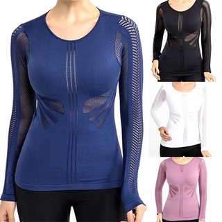 Camisa deportiva De malla transpirable Para mujer/secado rápido Para Yoga
