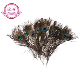 20 plumas artificiales de pavo real con ojos