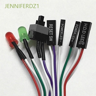 JENNIFERDZ1 Durable ATX Caso De Ordenador De Alimentación En PC De Escritorio HDD Luz LED Cables Conectores