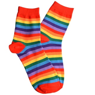 la rainbow rayas colorido tubo corto calcetín unisex moda salvaje hombres mujeres cosplay etapa show calcetines