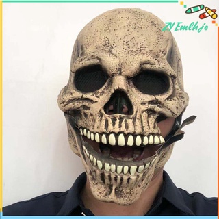 Creepy Skull Latex Mask Adult Hood Halloween Fancy Dress Cosplay Costume