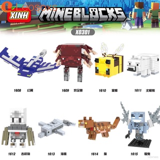 minecraft minifigure bloque de construcción phantom abeja muñecas juguetes para niños figura de acción