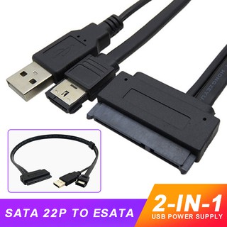 Sata 22 pines a eSATA "HDD disco duro Cable de datos USB alimentación 50CM