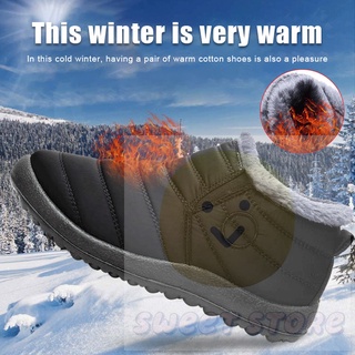 Botas De Nieve Cálidas De Invierno Caliente Tobillo De Piel Forro Impermeable Engrosamiento Zapatos Para Mujeres Y Hombres