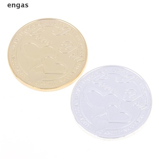 engas love you lucky metal artesanía monedas 999 chapado en oro medalla conmemorativa. (2)