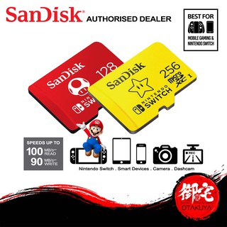 SanDisk Nintendo Switch Tarjeta De Memoria Oficial Super Mario Micro SD XC U3 (128 Gb/256)