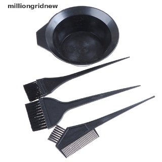 [milliongridnew] 4 piezas de tinte de color de cabello peine cepillos kit de herramientas juego de tinte tinte peine peine
