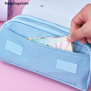 [Nanjingxinbi] Large Capacity Pencil Case Kawaii Canvas Double Layer Pen Brush Pouch Pencil Bag [HOT]