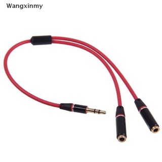 [wangxinmy] .5 mm auriculares estéreo audio macho a 2 hembras y divisor cable adaptador enchufe jack venta caliente