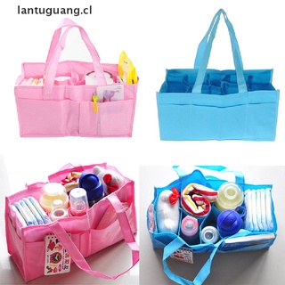 [lantuguang] bolsa de pañales madre de viaje al aire libre portátil pañal bolsa de almacenamiento azul y rosa [cl]