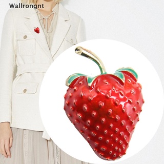 wnt> broche de broche de fresa rojo esmalte moda para mujer collar solapa insignia joyería regalo bien (3)