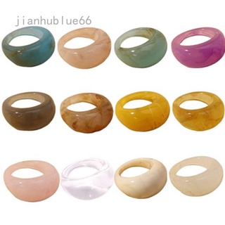 Anillos jianhublue66 Jiutai De Resina anillos De Acrílico Para mujer anillos De Dedo Colorido Para niñas Adultas joyería