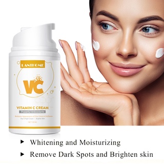qininkn 50ml vitamina c crema nutritiva profunda de absorción rápida antiadherente ácido hialurónico colágeno crema facial para niña