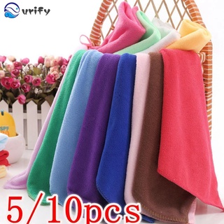 urify 10 pzs toalla cuadrada/toalla de limpieza calmante/toalla suave de algodón/toalla de mano (1)