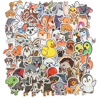 [jinkeqcool] 200 pegatinas de animales grandes para niños de dibujos animados decorativos impermeables pegatinas calientes