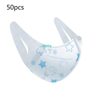 ant 50 unids/caja niños niños de tres capas no tejida máscara desechable anti-contaminación transpirable cubierta protectora