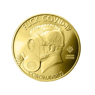 insignias conmemorativas de monedas anti-virus colección de monedas artesanías (oro)