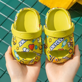 Nice_1 par de zapatillas de bebé de dibujos animados de abeja patrón antideslizante transpirable niños niños y niñas sandalias para la primavera (7)