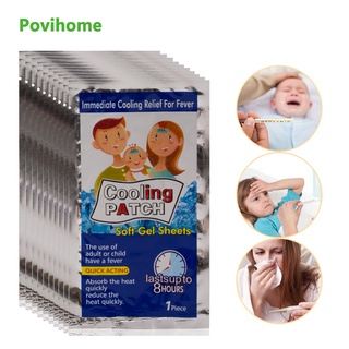 10bolsas parches de enfriamiento bebé fiebre abajo médico yeso migraña almohadilla de dolor de cabeza de temperatura inferior gel de hielo polímero hidrogel (1)