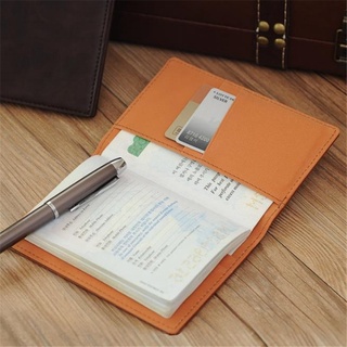 Solid Color PU Leather Passport Holder Cover ID Card Travel Ticket Pouch Packages