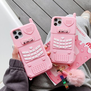 Iphone 12Pro caso 12 Mini 11 Pro MAX X XR XS MAX 7 8 Plus Barbie silicona suave caso del teléfono con accesorios