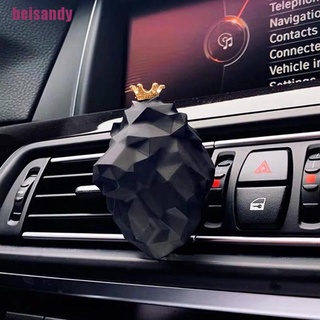 [hei] Ambientador de aire de coche en forma de cabeza de león Perfume difusor de coche Clip de ventilación decoración del coche 581y