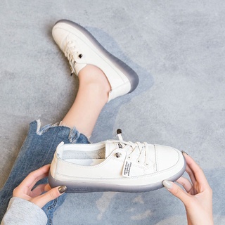 [Spot] 2020 nuevos zapatos de mujer zapatos blancos Oxford inferior jelly zapatos de fondo plano fondo suave superficie suave zapatos de trabajo zapatos de junta