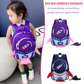 [hst]mochila escolar de nylon para niños de dibujos animados 3d rocket niñas niño mochila