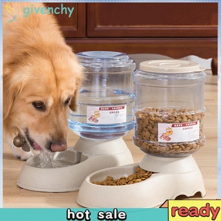 L perro gato alimentador automático bebedor cachorro mascota alimentos dispensador de agua tazón (8)