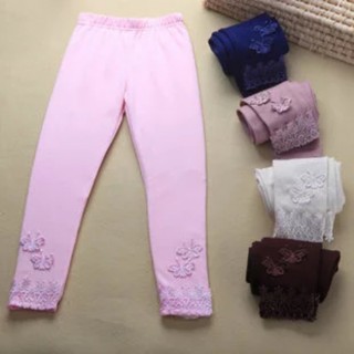 Pantalones de algodón de mariposa para bebé/niños/niñas/pantalones de algodón elásticos/Leggings calientes