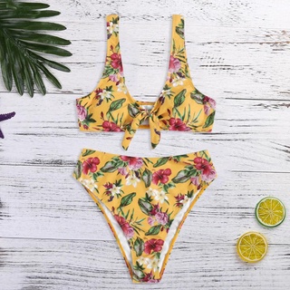 ~^Youngsing^~Mujeres impreso bowknot de talle alto de dos piezas Bikini traje de baño ropa de playa