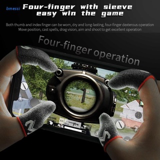 bmessi 2 Pcs Phone Games Sweat-Proof Finger Gloves Thumbs Finger Cover Anti-slip Cot Sleeve for PUBG Touch Screen Game Practical Accessories