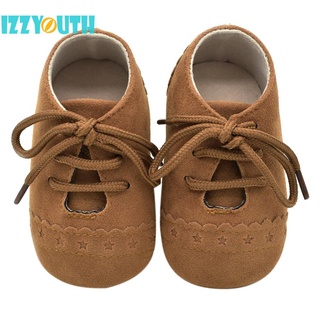 Izz Baby*Kids bebé bebé niño cordones Prewalker antideslizante suela suave zapatos