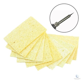 10pcs Soldering Iron Solder Tip Welding Cleaning Sponge Yellow