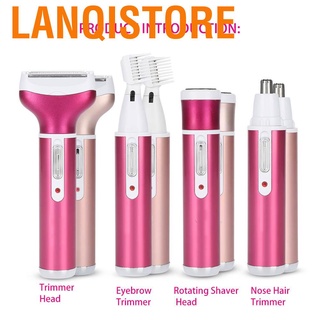 lanqistore 4 en 1 portátil lady kit de aseo de las mujeres mini eléctrico cortador de afeitar conjunto